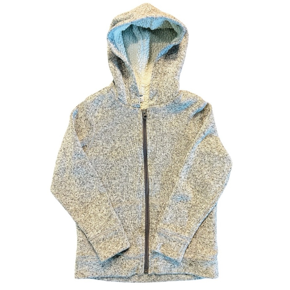 Old Navy Kids Fuzzy lined hoodie sweater. Size M Gray Unisex